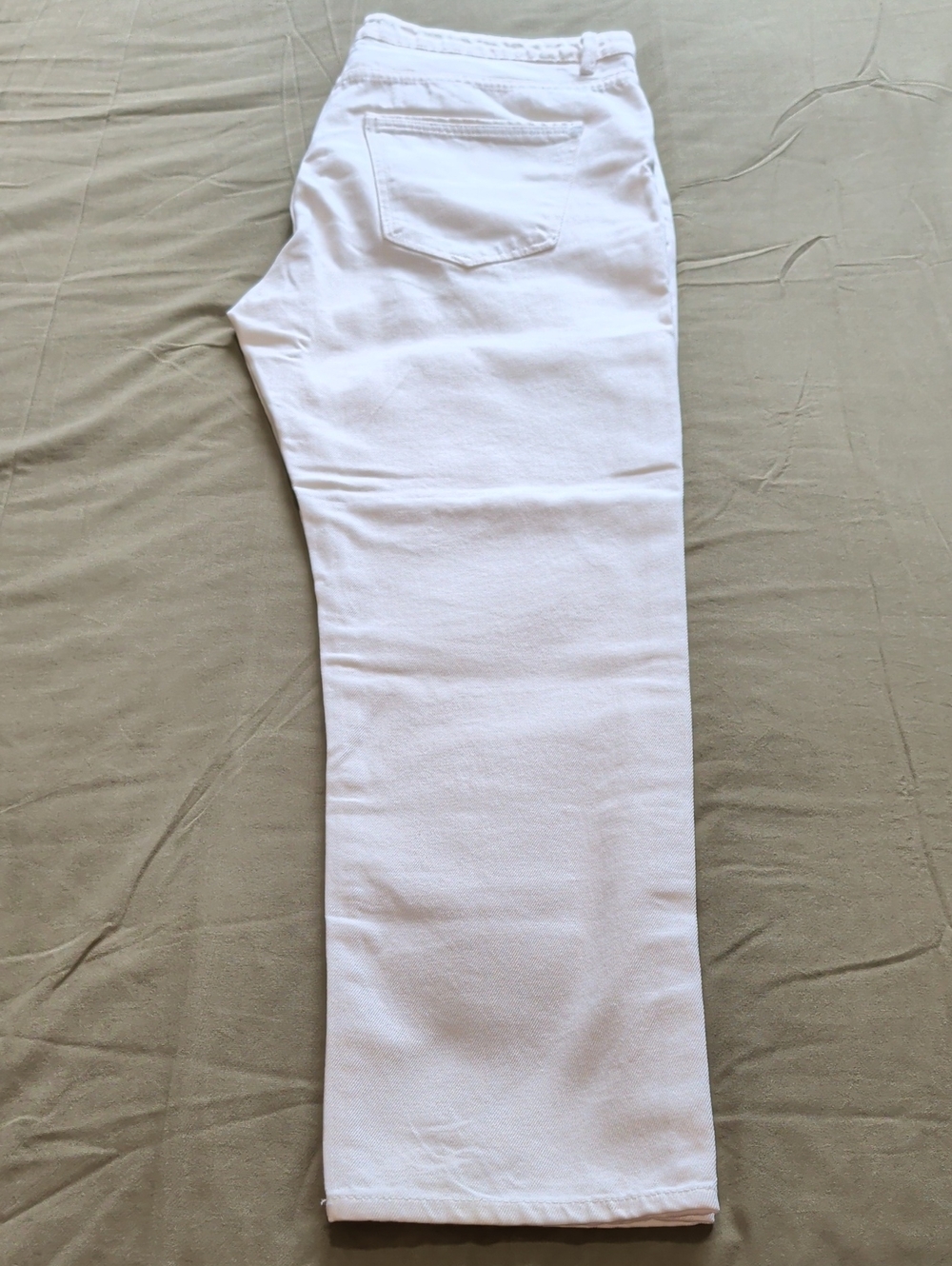 Zara Off White Straight Jeans